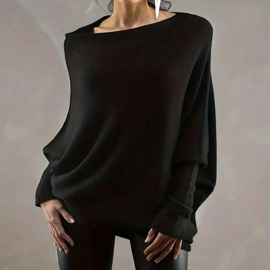 Damen lässiger Schal-Pullover Heidi-Mode