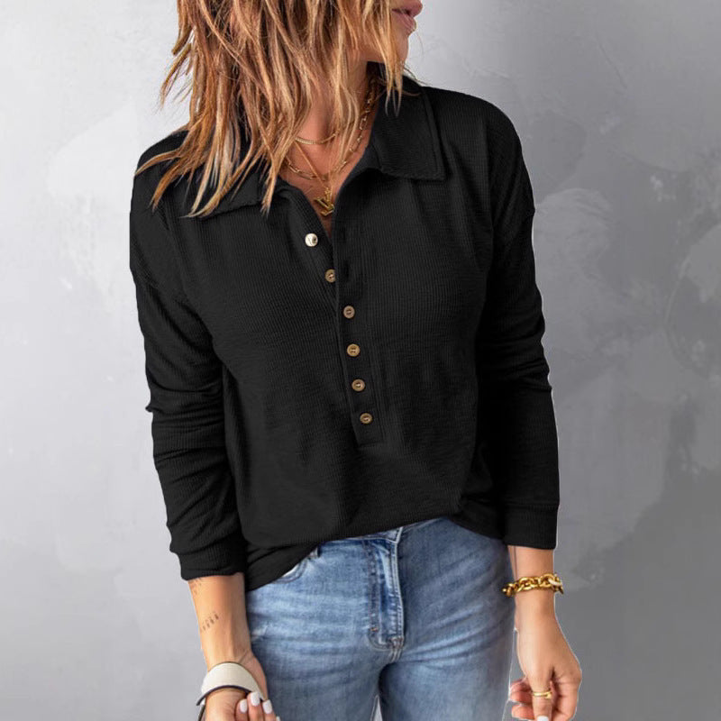 Damen Langarm-Hemd aus Strukturstoff Heidi-Mode