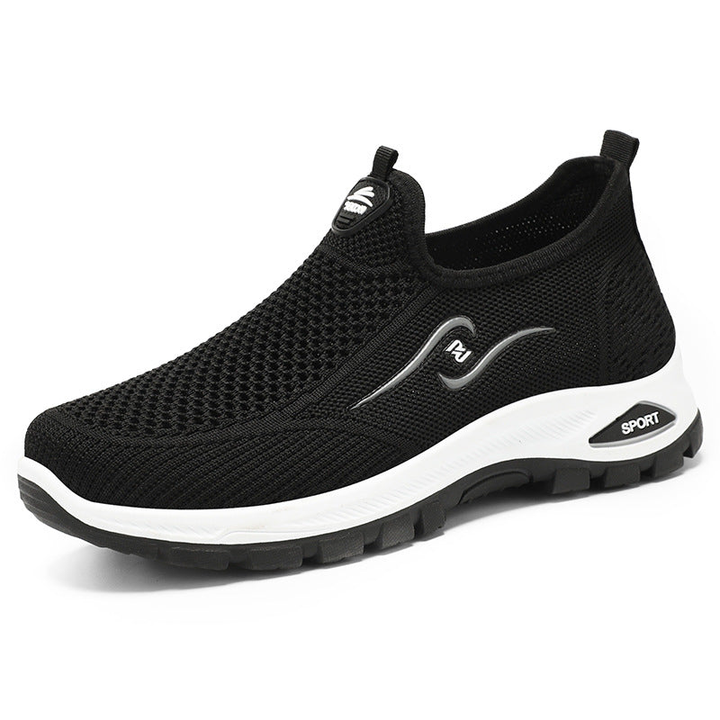 Damen Slip-On Sportschuhe mit atmungsaktiver Strickkonstruktion Heidi-Mode