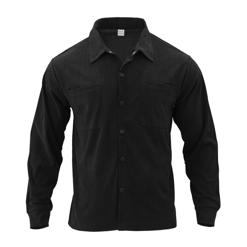 Herren Freizeit-Jacke aus strukturiertem Samt mit praktischen Brusttaschen Heidi-Mode