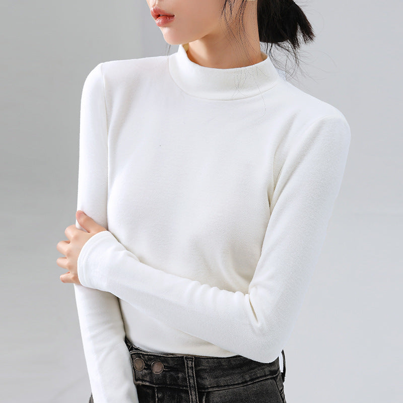 Damen Turtleneck Shirt aus weicher Stretchmaterialmischung mit eleganten Details Heidi-Mode