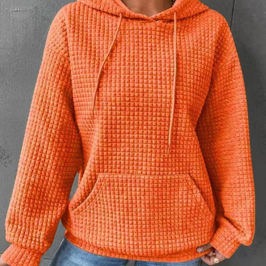 Damen Kapuzensweatshirt mit strukturiertem Design Heidi-Mode