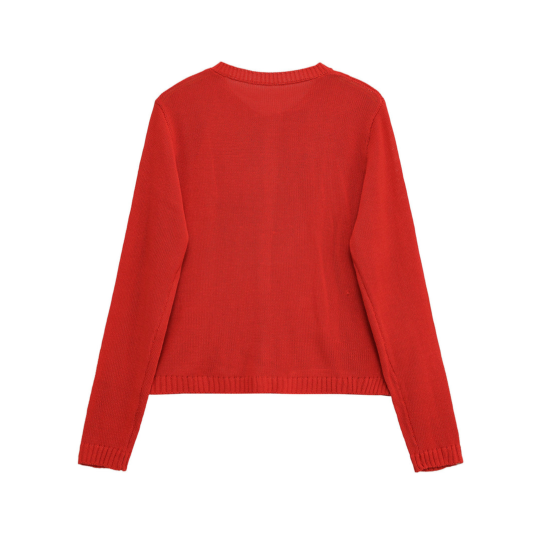 Damen bequeme Strickjacke mit Knopfdetails und aufgesetzten Taschen Heidi-Mode