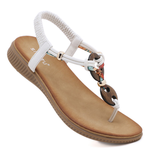 Damen Sandalen mit eleganter Kette und komfortablem Fußbett Heidi-Mode