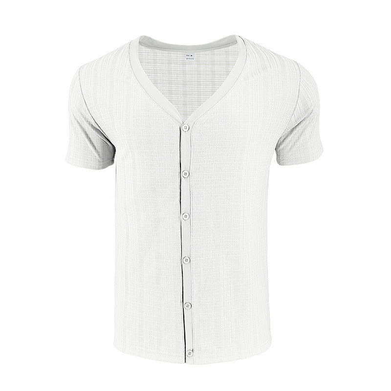 Herren kurzärmliges Hemd mit strukturiertem Design Heidi-Mode