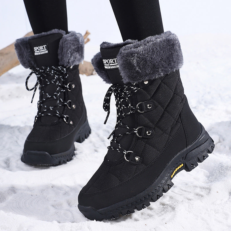 Damen Winterstiefel mit rutschfester Sohle und warmem Innenfutter Heidi-Mode