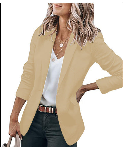 Damen komfortable Blazerjacke mit strukturiertem Design und eleganten Akzenten Heidi-Mode