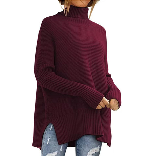 Damen Kuscheliger Rollkragenpullover Heidi-Mode