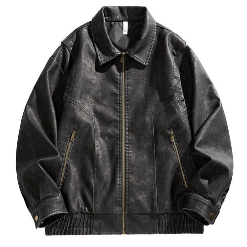 Herren kurz geschnittene jacke mit elastischem Bund und Taschen Heidi-Mode