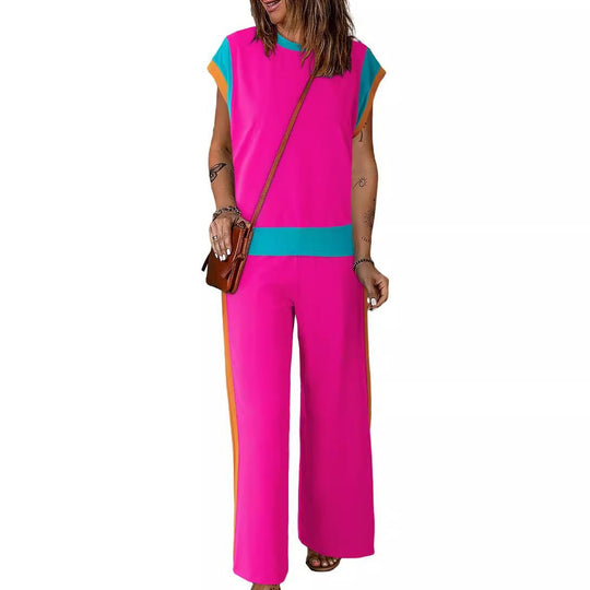 Damen Stylish Tracksuit mit modischen Farbkontrasten Heidi-Mode