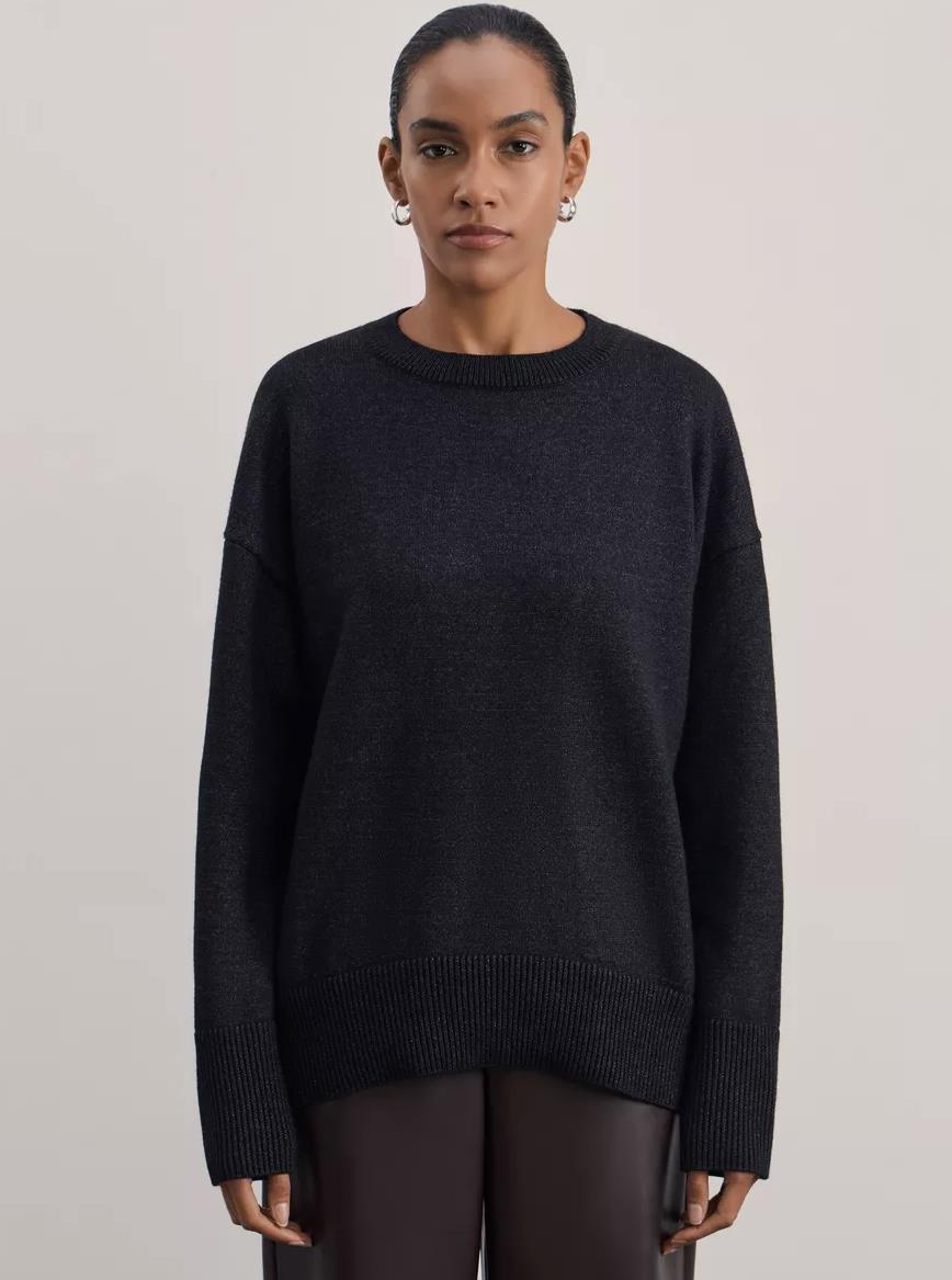 Damen weicher Strickpullover mit lässigem Schnitt und hochgeschlossenem Hals Heidi-Mode
