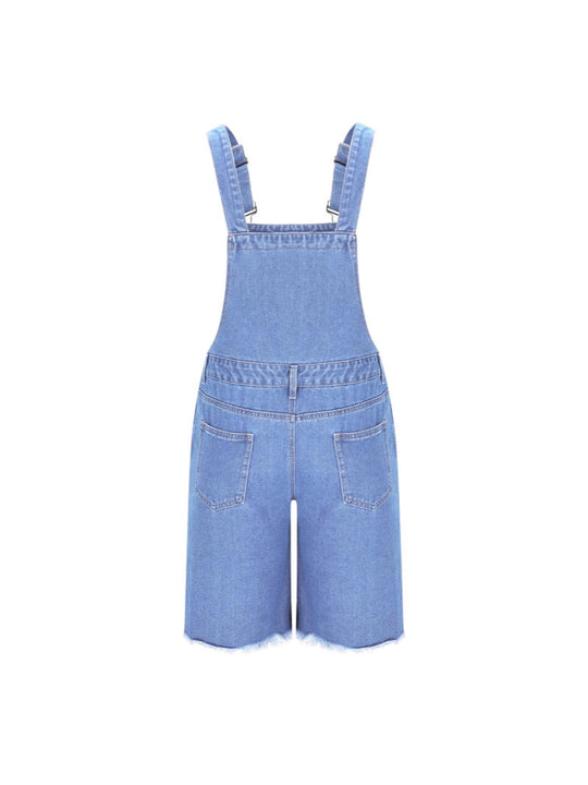 Herren Lässige Denim-Latzhose im distressed Look Heidi-Mode