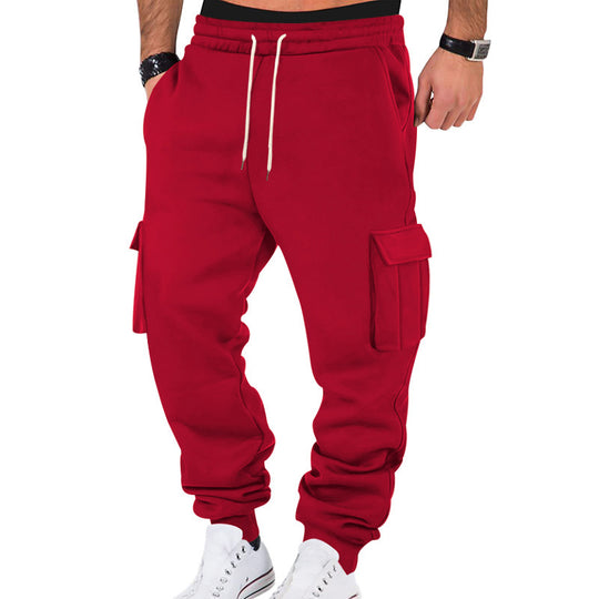 Herren Sportliche Cargo-Hose mit verstellbarem Bund und praktischen Seitentaschen Heidi-Mode