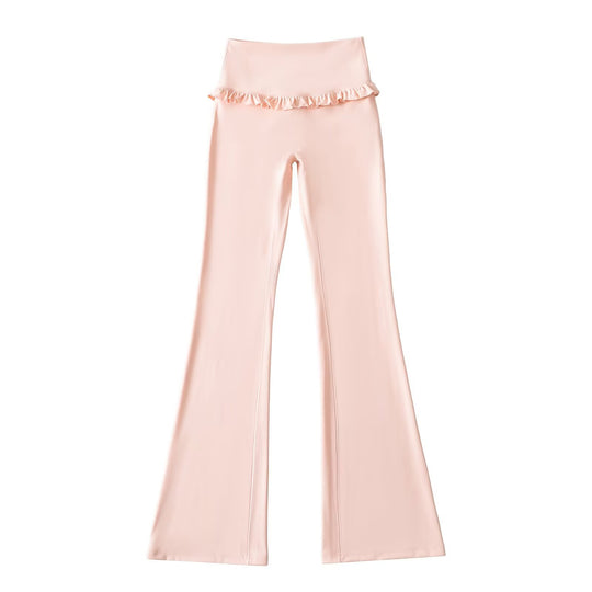 Damen Leggings mit Volantbund und figurformendem Schnitt Heidi-Mode