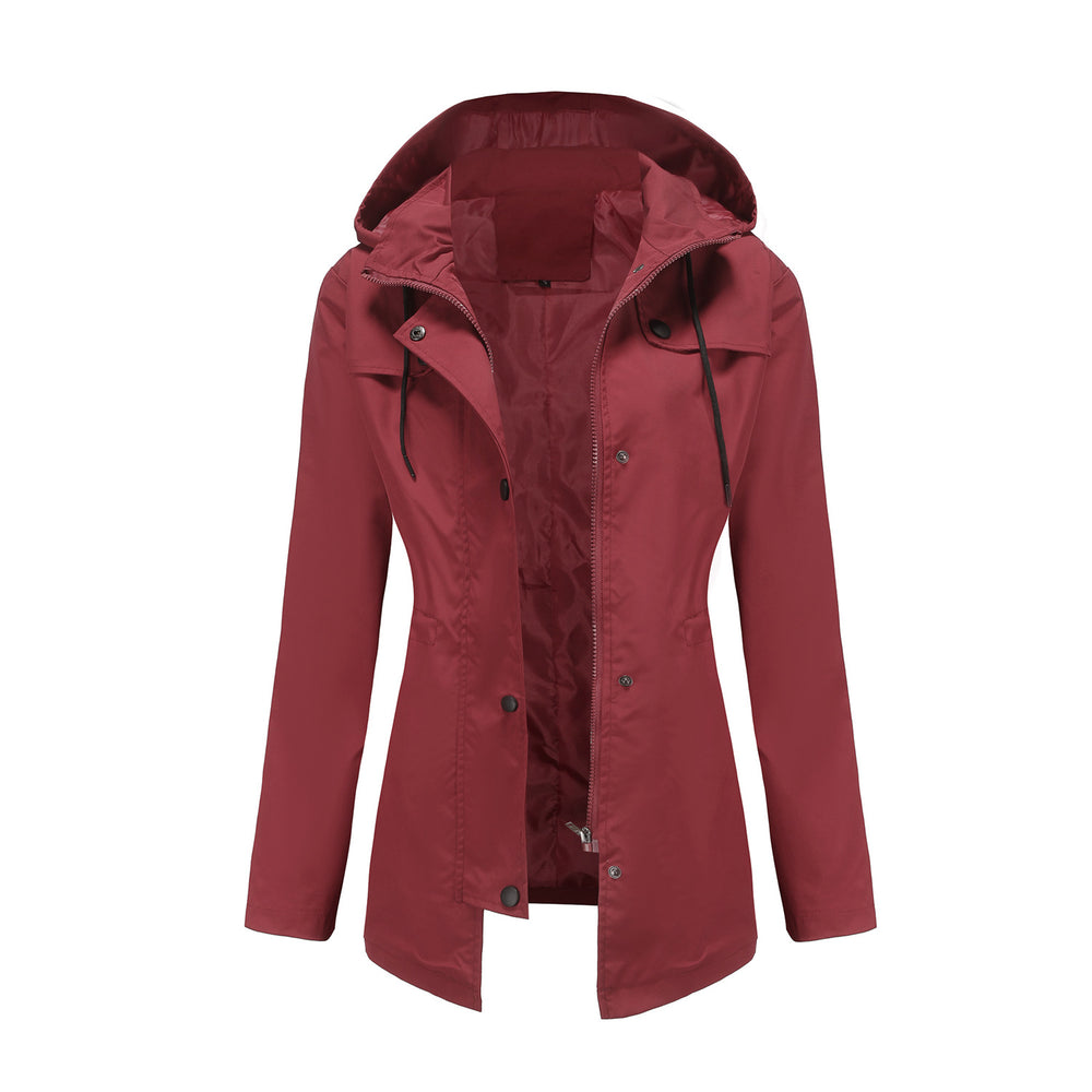 Damen wetterfeste Freizeitjacke mit verstellbarer Kapuze Heidi-Mode