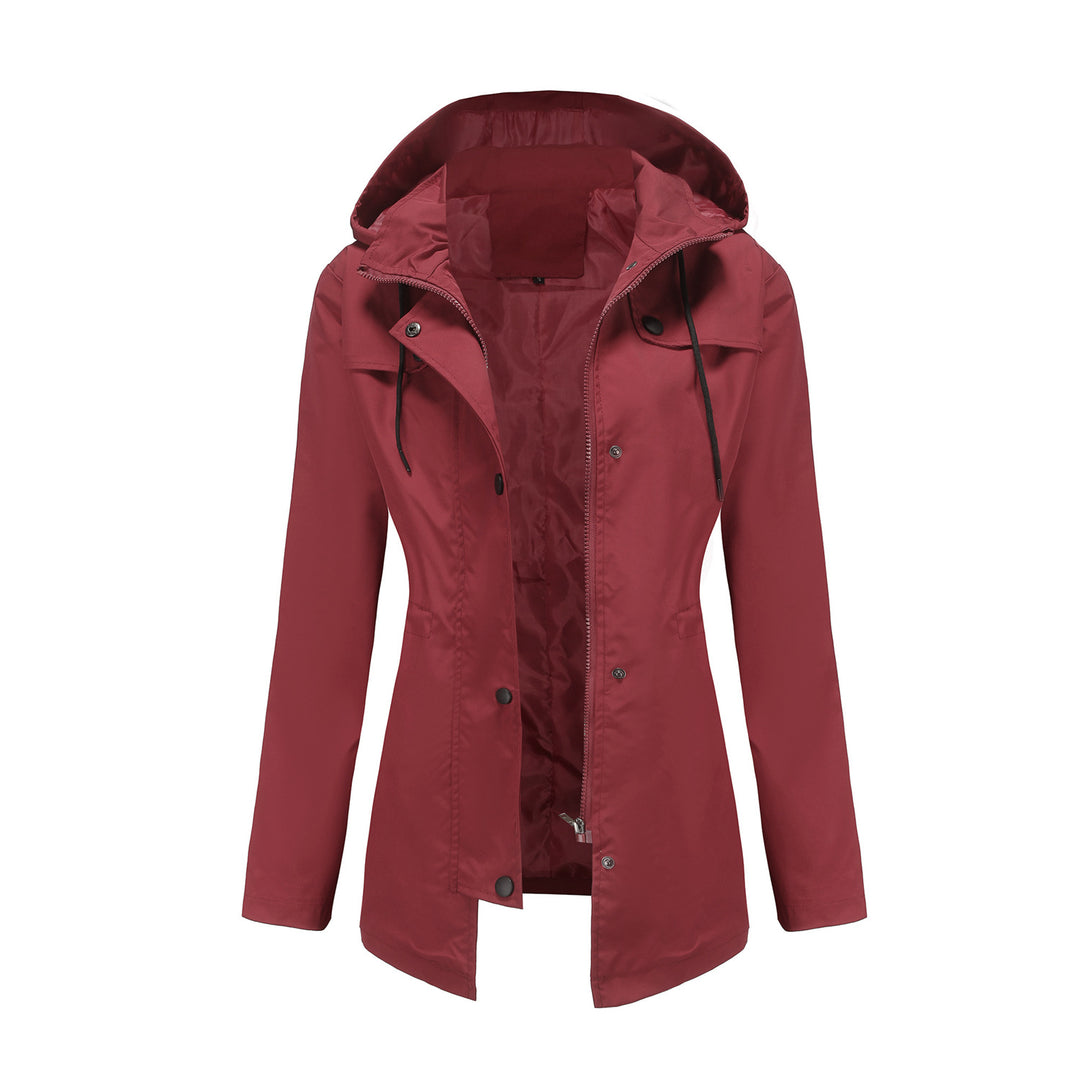Damen wetterfeste Freizeitjacke mit verstellbarer Kapuze Heidi-Mode