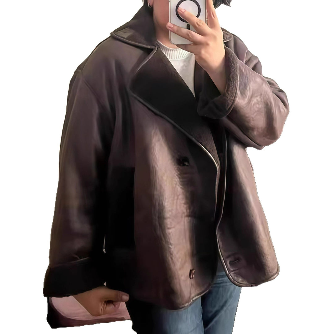 Damen elegante Oversized-Jacke mit weichem Futter und raffinierter Struktur Heidi-Mode