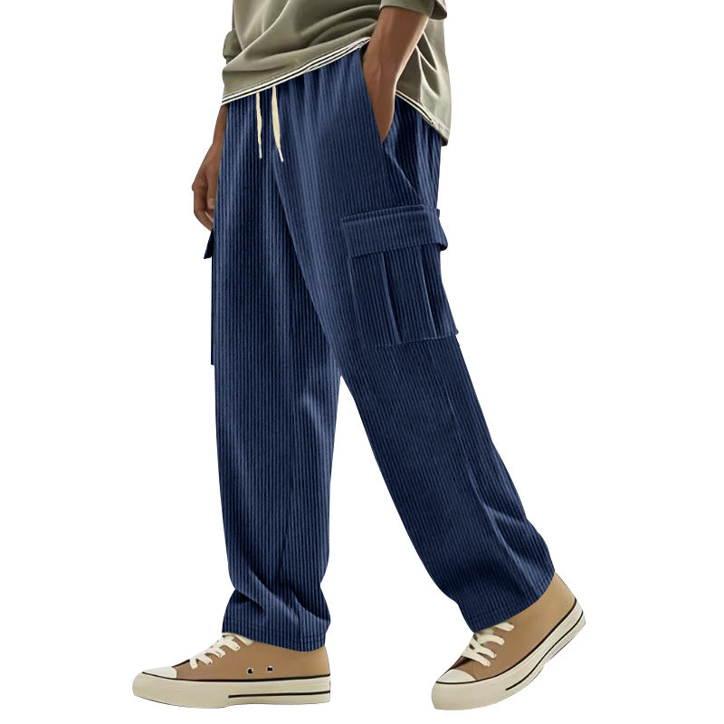 Herren Cargo-Hose mit gestreiftem Design und praktischen Seitentaschen Heidi-Mode