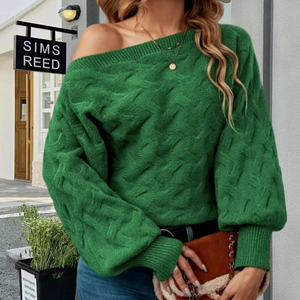 Damen Oversized Strickpullover mit strukturiertem Design Heidi-Mode