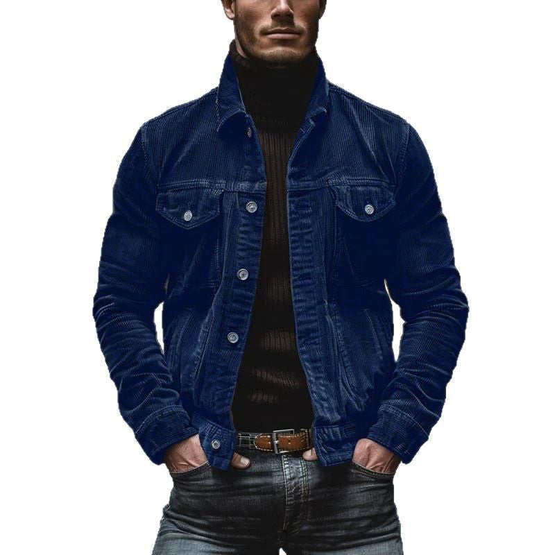 Herren Cordjacke mit klassischem Schnitt und praktischen Brusttaschen Heidi-Mode