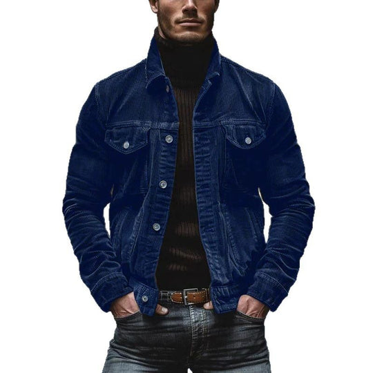 Herren Cordjacke mit klassischem Schnitt und praktischen Brusttaschen Heidi-Mode