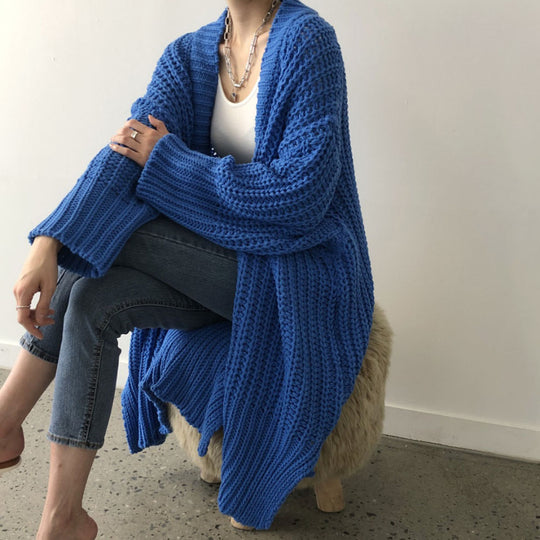 Damen Strickjacke mit offenem Schnitt und lässigen Details Heidi-Mode