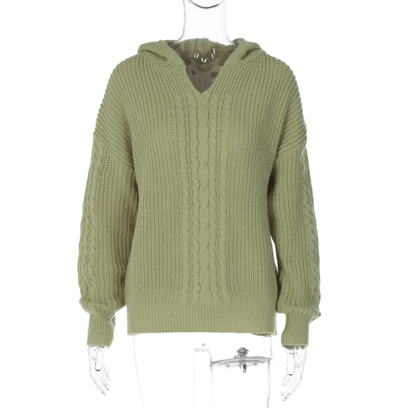 Heidi-Mode | Damen Kleidung Herbst Street Shooting Hoodie Langarm Strickpullover
