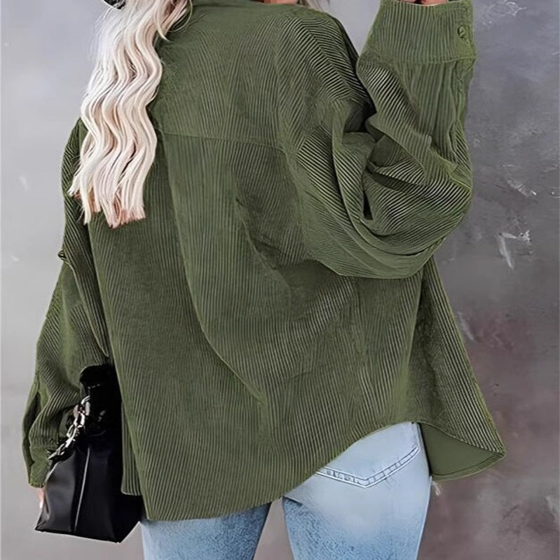 Damen Utility-Jacke mit detailreicher Knopf- und Taschenverarbeitung Heidi-Mode