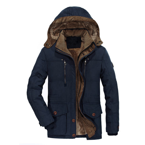 Herren multifunktionale Winterjacke mit gefüttertem Kapuzenkragen Heidi-Mode