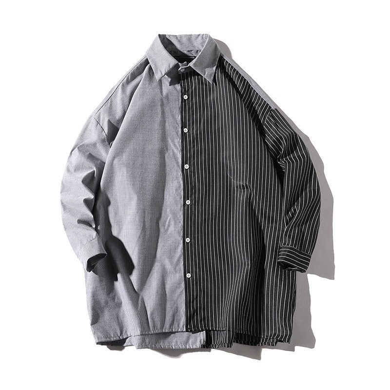 Herren Trendy Hemd mit asymmetrischem Design und urbanem Chic Heidi-Mode
