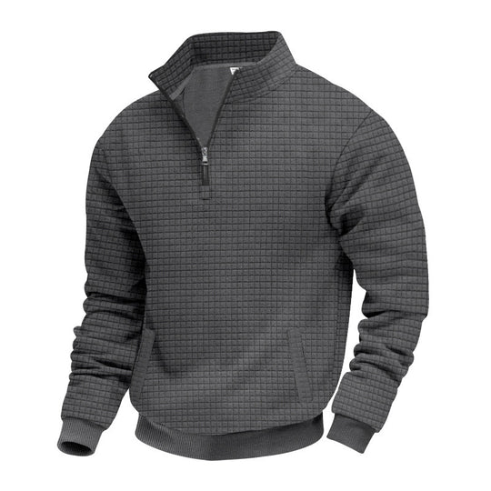 Herren sportlicher Pullover mit halbhoch geschlossenem Kragen Heidi-Mode