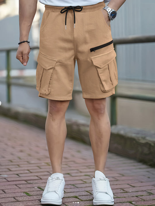 Herren Cargo-Shorts mit praktischen Taschen und elastischem Bund Heidi-Mode