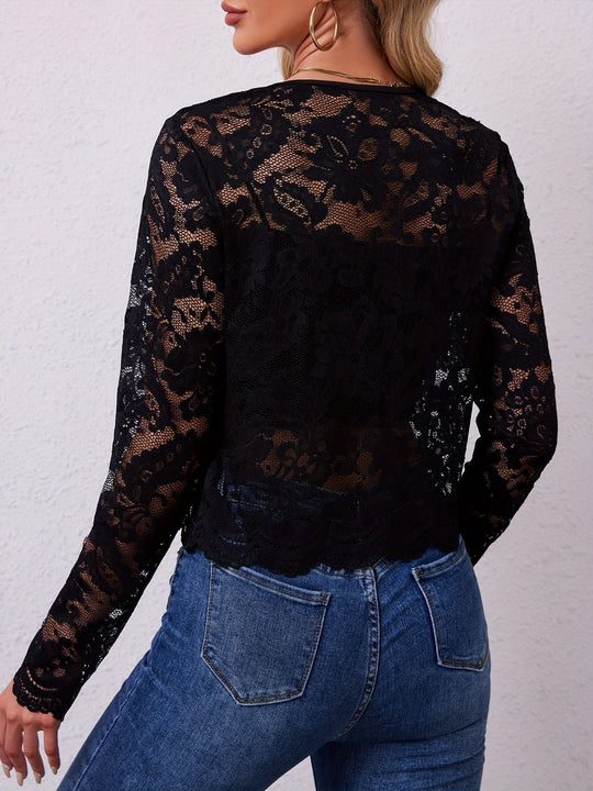 Damen Spitzenjacke Heidi-Mode