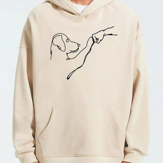 Heidi-Mode | Bedrukte hoodie met hond en man