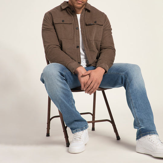 Herren Cordjacke mit praktischen Brusttaschen und modernem Schnitt Heidi-Mode