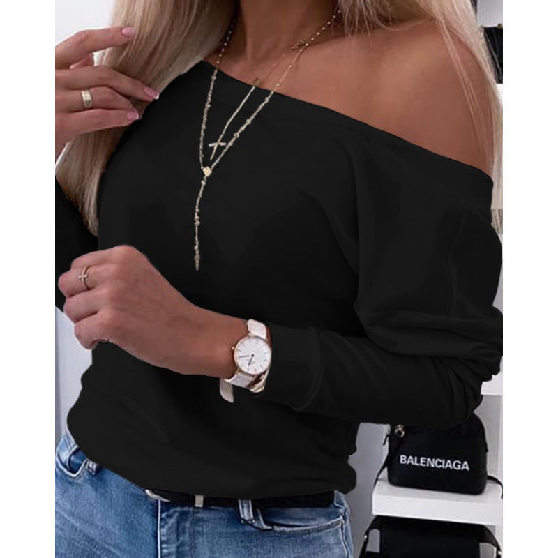 Damen Off-Shoulder Freizeit Pullover Top Heidi-Mode