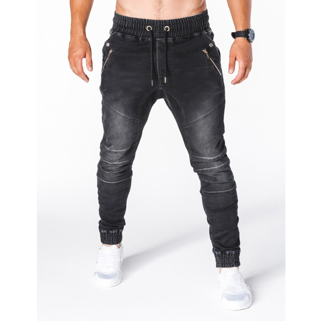 Herren Jogginghose im modernen Skinny Fit mit dehnbarer Baumwollmischung und sportlichen Details Heidi-Mode
