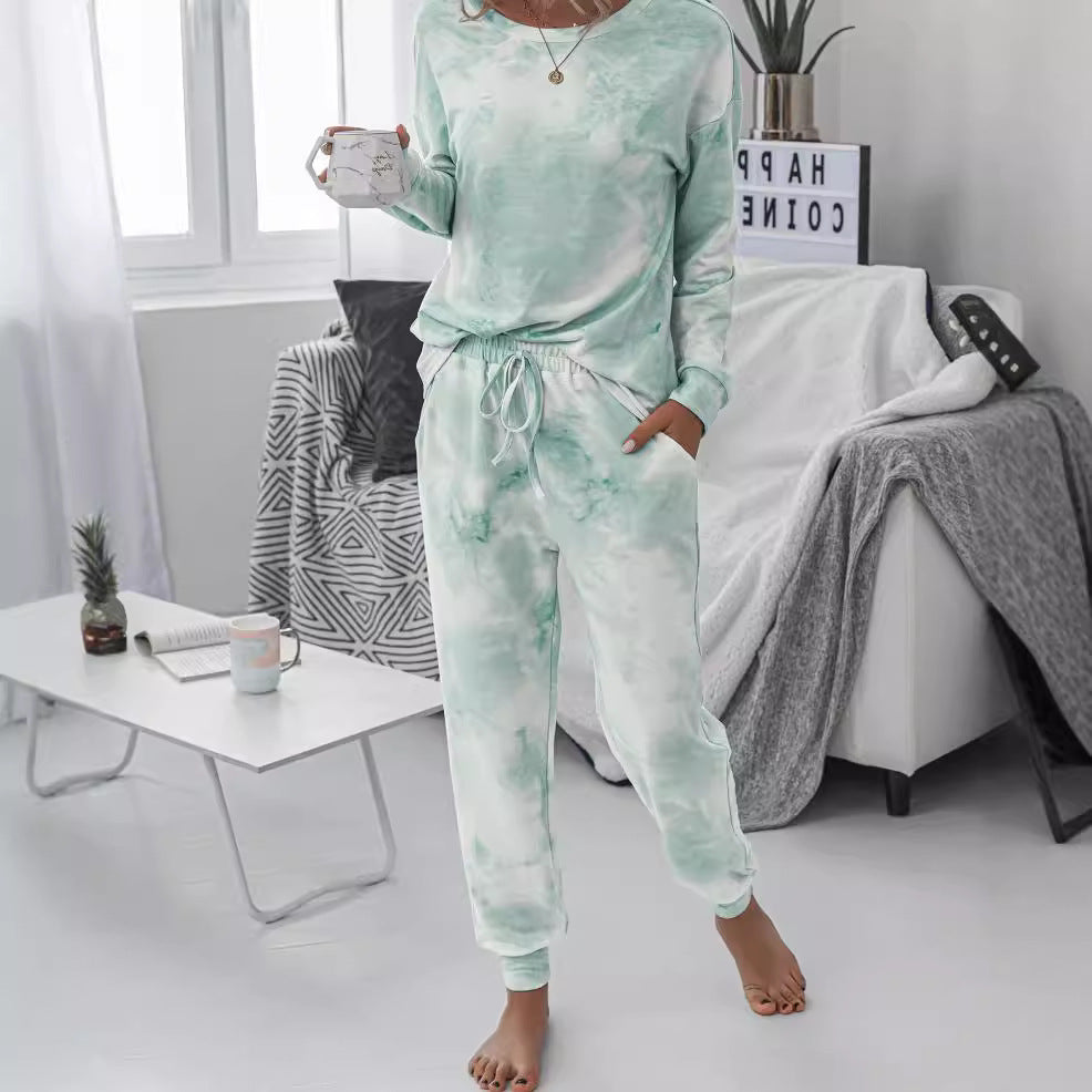 Damen Freizeit-Loungewear Set mit modischem Batikdesign und bequemen Passform Heidi-Mode