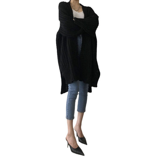 Damen Strickjacke mit offenem Schnitt und lässigen Details Heidi-Mode