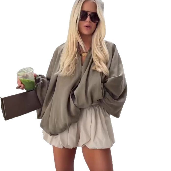 Damen lässiger Oversized Pullover Heidi-Mode