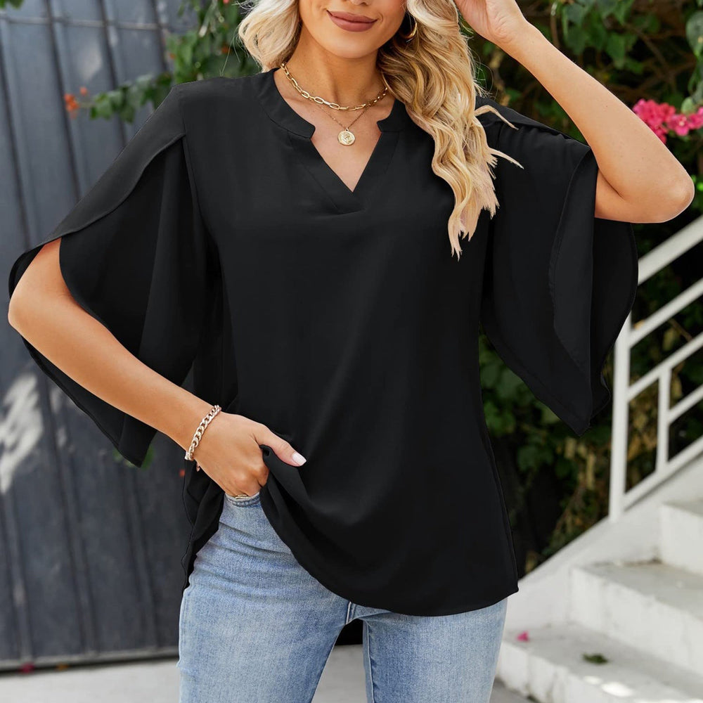 Heidi-Mode | Elegante V-Ausschnitt Bluse