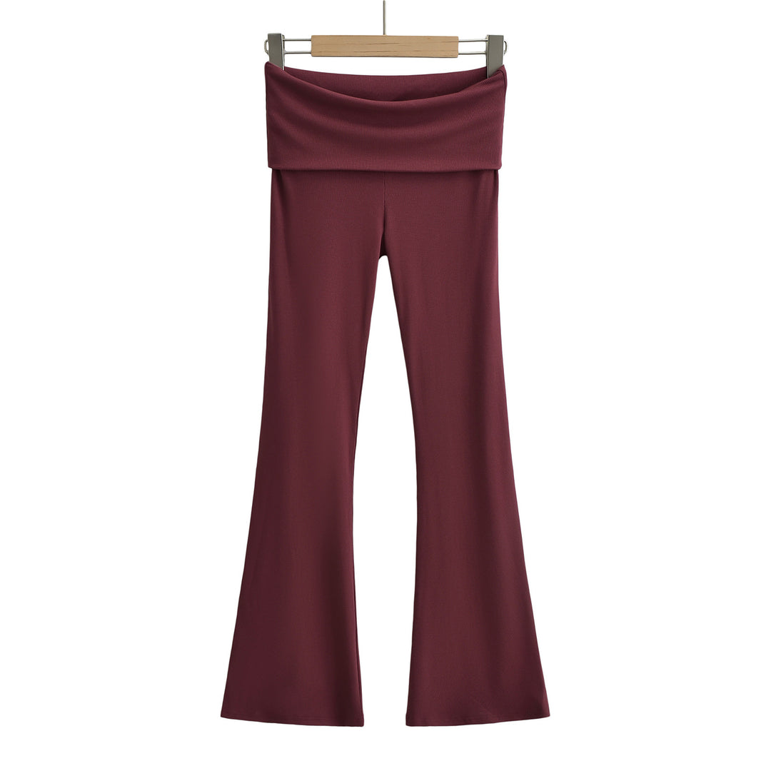 Damen Flared Yoga-Hose mit hohem Bund und elastischem Komfort Heidi-Mode