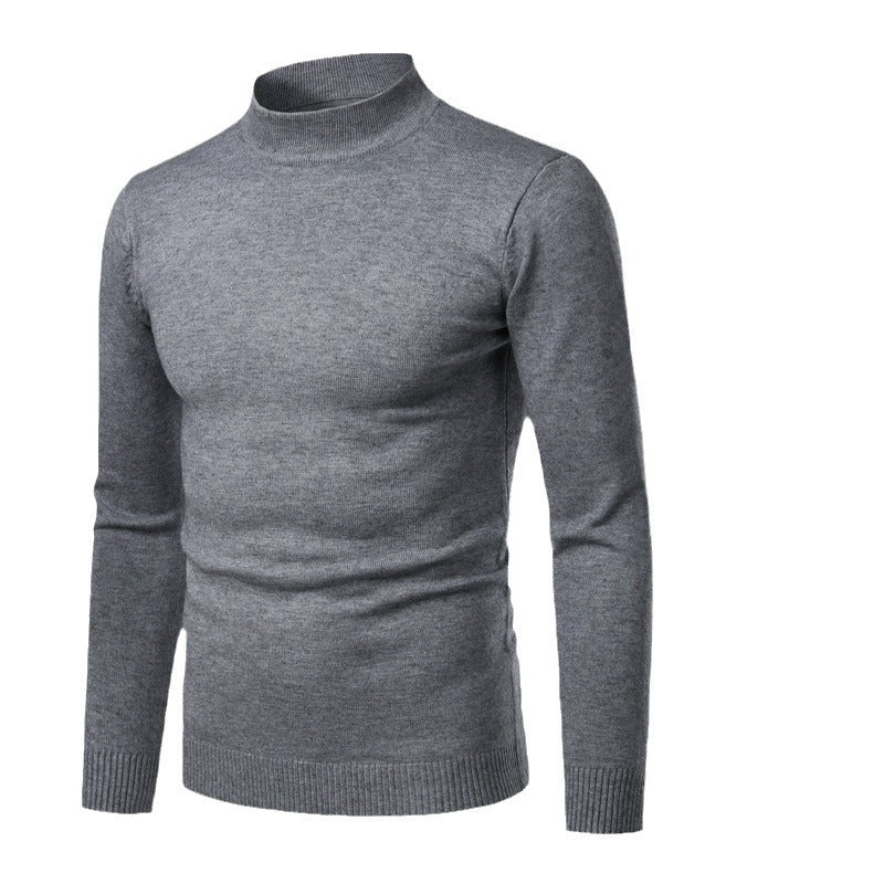 Herren warme Rollkragenpullover aus feinem Strickmaterial Heidi-Mode