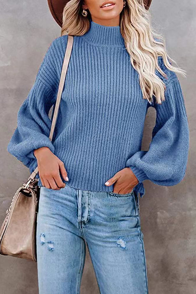 Heidi-Mode | Treffen Sie Mich Draußen Abend Ballonärmel Pullover