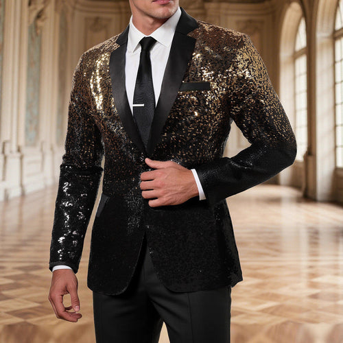 Herren glamouröser Pailletten Blazer Heidi-Mode