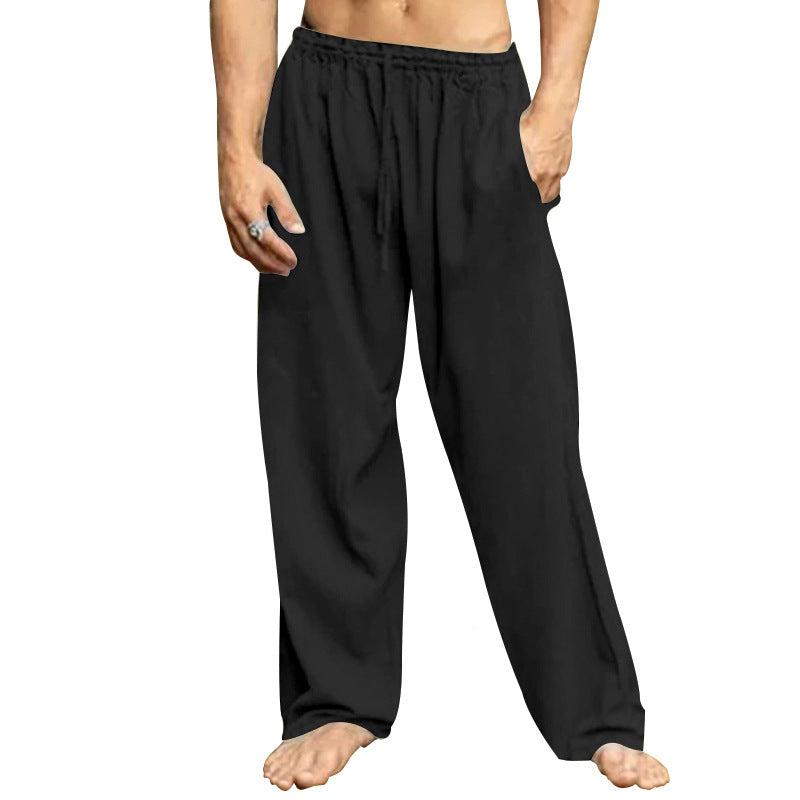 Herren entspannende Freizeithose mit elastischem Bund und praktischen Taschen Heidi-Mode