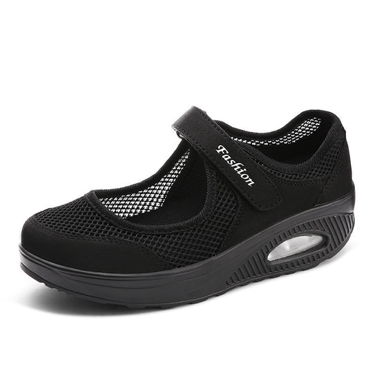 Damen Sportliche Slip-On Sneakers mit elastischem Riemen und atmungsaktivem Obermaterial Heidi-Mode