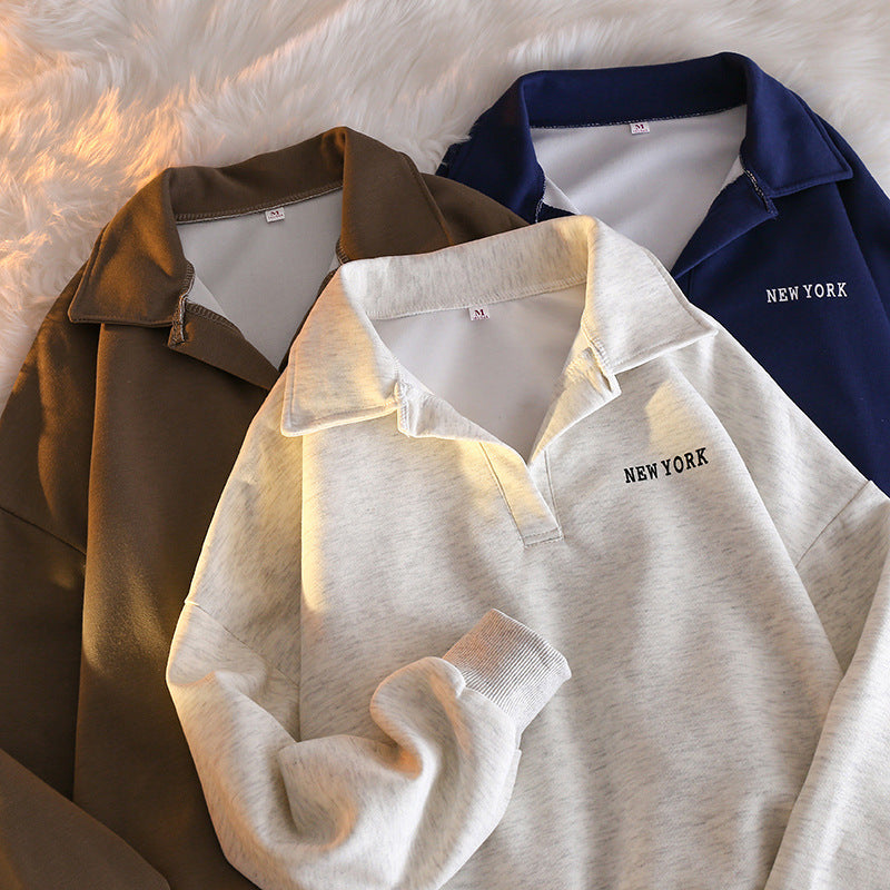 Femme Cropped Polo Sweatshirt mit besticktem Detail Heidi-Mode