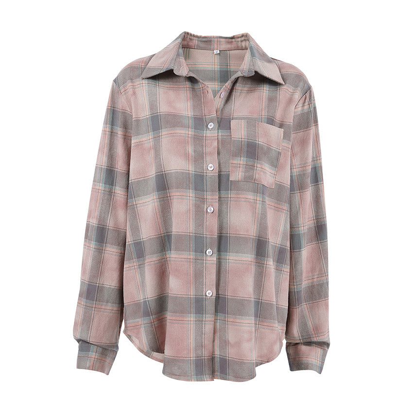 Damen Oversized Karohemd aus leichtem Baumwollmix mit modernen Schnittdetails Heidi-Mode