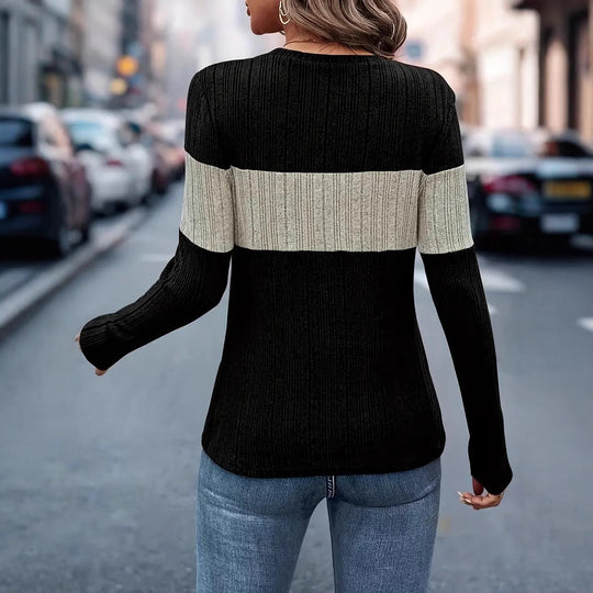 Damen Langarmshirt mit Reißverschluss Heidi-Mode